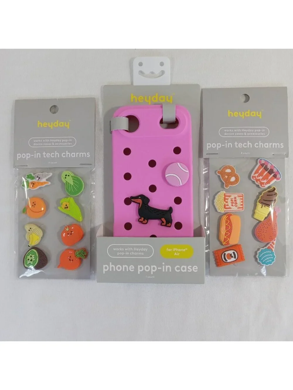 Heyday Pop-In Phone Case iPhone Air Pink Dachshund Tennis & 2 Packs Food Veggies